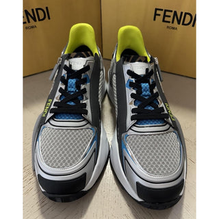 Fendi Flow Sneakers Gray/Blue/Yellow 12 US (11 Fendi) 7E1689 Italy NIB $1190
