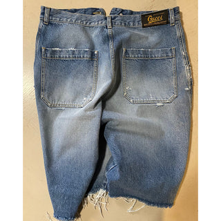 NWT $1500 Gucci Mens Short Jeans Pants Blue Size 30 US/44 Eu