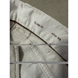 ZEGNA Denim Slim Fit Pants Jeans Ivory Size 38/54 New
