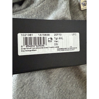 Versace Greca Logo Non-brushed Cotton Gray Jacket with Hoodie 6XL 1021361 NWT