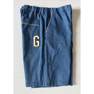 Gucci Denim Bermuda Shorts Bright Blue G Patch Men’s 34 US (50 Eu) 753107 IT NWT