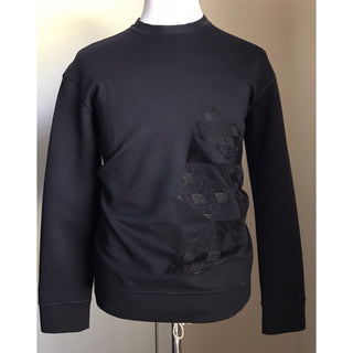 New $1195 Giorgio Armani Mens Crewneck Sweater Navy/Blue S US ( 46 Eu ) Italy