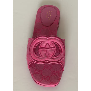 Gucci Interlocking G Pink Sandals 8 US (38 Euro) Italy 790447 NIB