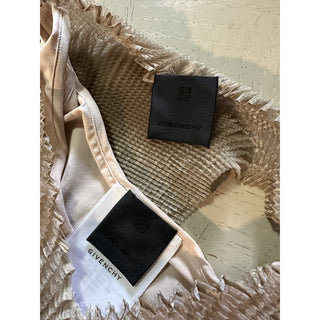 New $2385 GIVENCHY Flared Hem Organza Top Color: PALE GOLDEN One Size Italy