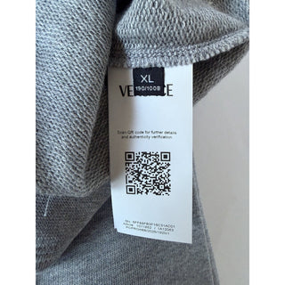 Versace Embroidered Non-brushed Sweater Gray XL 1011852 NWT $1000