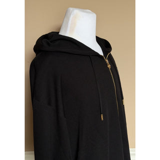 Versace Embroidered Wool/Silk Black Jacket with Hoodie 46 US (56) 1014506 NWT