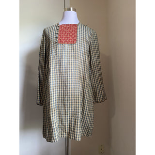New $1200 Gucci Country Check Shirt Blue/Red/Green Size 46 Eu Italy
