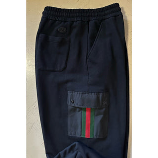 Gucci Men’s Cargo Cotton Jersey Sweatpants Black Size 2XL Italy NWT $1650