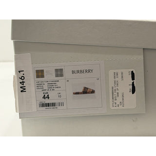 Burberry Check Wool Blend Slippers Beige Men 11 US (44 Eu) IT 8123284 NIB $525