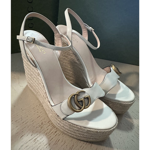 Gucci Women’s Leather Sandal Shoes Mystic White 11.5 US/41.5 Eu New 646386