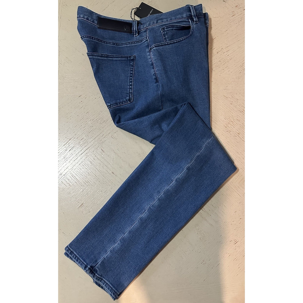 New $695 Giorgio Armani Men’s Pants Jeans Blue Size 38 Made In Italy