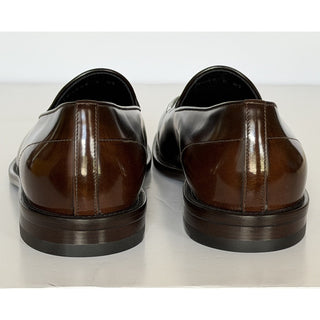 Fendi FF Penny Loafers Brown Calf Leather Men 10 US (9 Fendi) 7D1645 NIB $1250