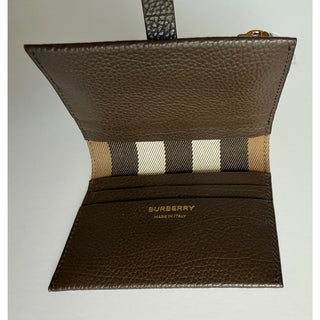 Burberry Edie Bifold Ebony Brown Wallet 8113144 Made in Italy NWT $595