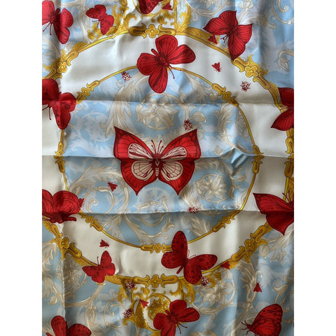 Versace Medusa/Butterfly Silk Twill Monogram Foulard 28.5”x28.5” IT 1001601 NWT