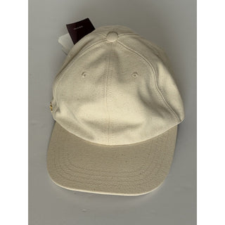 Gucci Gold-tone Logo Baseball Cap Hat Cotton Ivory M (58 cm) Italy 792386 IT NWT