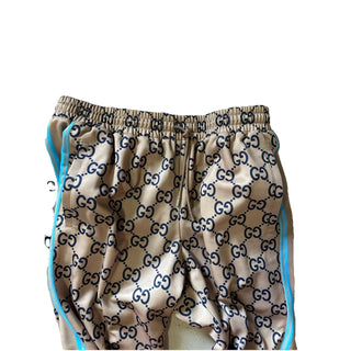 New $1800 Gucci Men’s GG Print Jogging Pants Beige Size XL