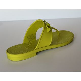 Gucci Horsebit Rubber Thong Green Sandals 8 US (38 Euro) 780306 NIB