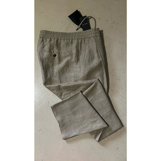 NWT $1495 Giorgio Armani Men Drawstring Pants gray-beige 34 US/50 Eu Italy