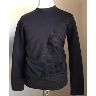 New $1195 Giorgio Armani Mens Crewneck Sweater Navy/Blue S US ( 46 Eu ) Italy