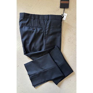 ZEGNA Regular Fit Dress Pants 15 MIL MIL Wool DK Gray 32 US ( 48 Eu ) New $980
