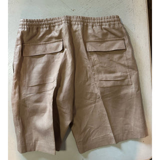 NWT $950 ZEGNA Drawstring Linen Short Pants LT Brown Size 38 US/54 Eu