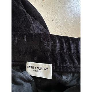 Saint Laurent Men Velvet Drawstring Jogging Sweatpants Pants Black L NWT $1190