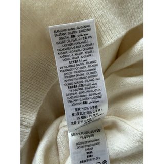 Burberry Violeta 100% Cashmere V-Neck Sweater Vanilla Medium 8099156 NWT $1150