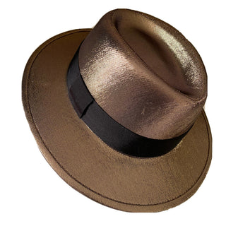 NWT $895 Saint Laurent Men Lane Felt Fedora Hat Gold Size M Italy