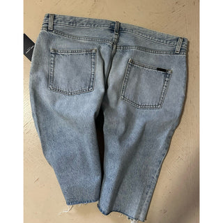 NWT $799 Saint Laurent Men High Rise Jeans Short Pants Blue 36 ( Measured 38 )