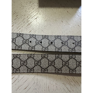 Gucci Women Leather GG Belt Brown/Beige Size 110/44 NWT 400593
