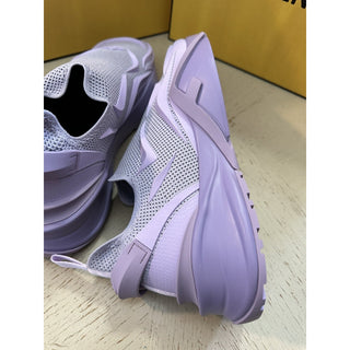 NIB $1050 Fendi Men Flow Knit Low Top Sneakers Lilac/Purple 13 US/12 UK 7E1504