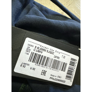 Giorgio Armani Men hoodie Pullover Blue L ( 52 Eu ) Italy NWT $1995