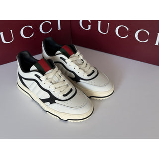 Gucci Women’s Re-Web Sneakers White/Black 9.5 US (39.5 Euro) 807059 NIB