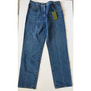 Gucci 80s Fit Horsebit Jeans Women’s Size 33 Blue Denim Made in Italy 666841 NWT