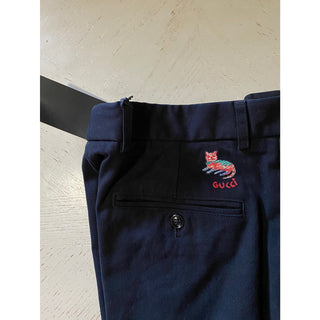 NWT $1150 Gucci Men’s Cotton Pants Color Navy Size 28 US Italy