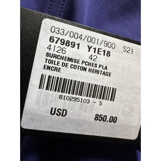 Saint Laurent Men Shirt Overshirt Jacket Encre/Blue Size 42/XL New $850 Italy