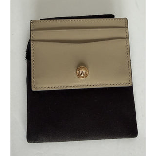 Versace Medusa Head Brown Calf Leather Card Case Wallet 1013363 Italy NIB