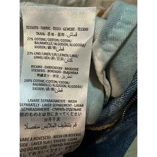 New $1380 Gucci Men’s Washed Cotton/Linen Jeans Pants Blue 36 US Italy