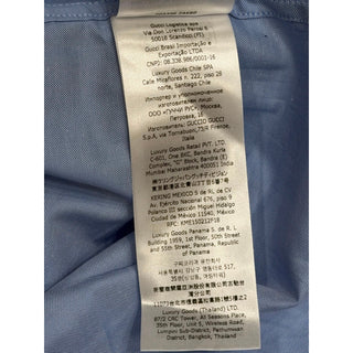 Gucci Men’s Boxy Dress Shirt Sky Blue 39/15.5 Italy 703396 NWT $850