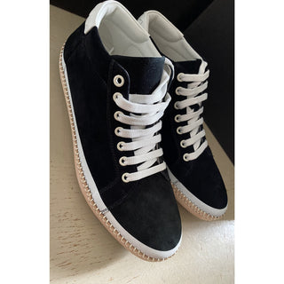 NIB $830 Bottega Veneta Men Suet/Leather Sneaker Shoes Black 7 US/40 Eu
