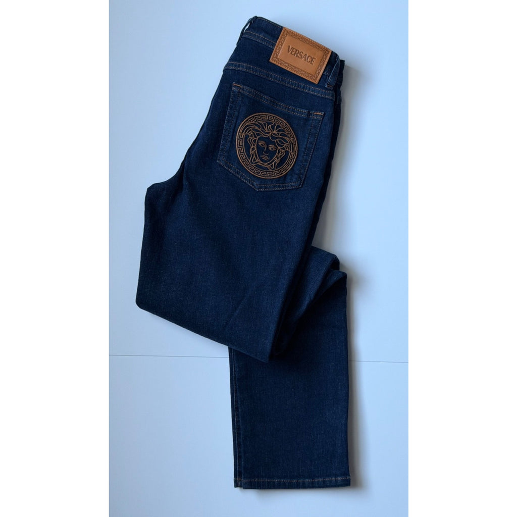 Versace Women’s Stone Wash Denim Stretch Blue Jeans Size 26 US 1018685 NWT $700