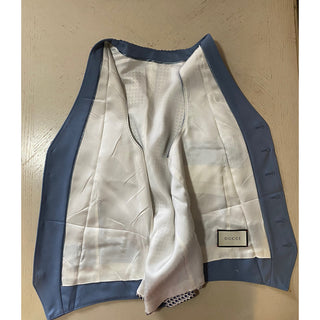 New $1500 Gucci Men Wool/Viscose Vest Gilet Blue 40 US ( 50 Eu ) Italy
