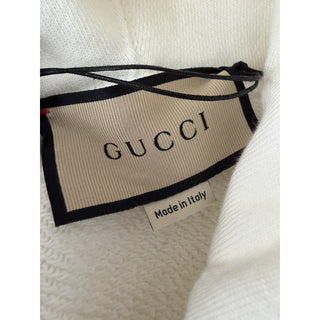 Gucci 1921 GG Logo Graphic Hoodie Ivory Cotton Sweatshirt Women’s S 863037 NWT