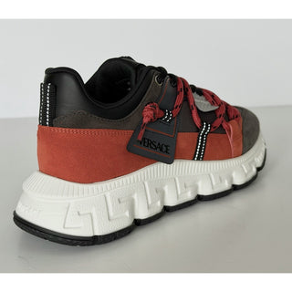 Versace Men's Greca Sneakers Red/Gray 14 US (47 Euro) IT 1021490 NIB