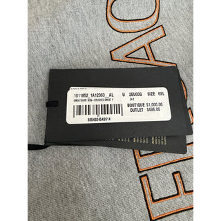 Versace Embroidered Non-brushed Sweater Gray 6XL 1011852 NWT $1000