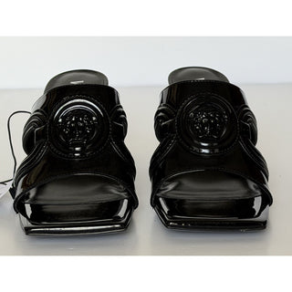 Versace Medusa Patent Leather Mule Sandals Black 11 US (41 Eu) Spain 1018232 NIB