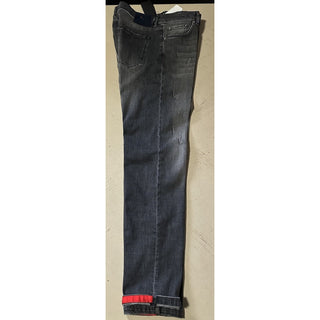 NWT $1495 Kiton Men High Rise Faded Jeans Black 30 US/46 Eu Italy
