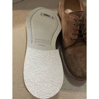 NIB $1295 Brunello Cucinelli Men’s Suede Shoes Tobacco brown 9 US/42 Eu