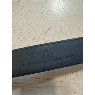 New Gucci Men’s Gucci Print Leather Belt Black 100/40 793760