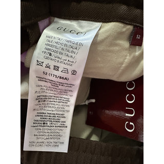 Gucci Men’s Drawstring Dress Pants Vanessa Brown 36 US/52 Eu New $1200